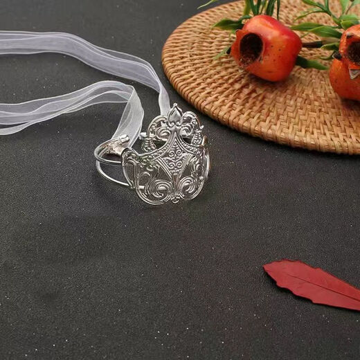 Meng Junchen, ancient style Hanfu hair crown, hair crown, crown headband, ancient style film and television style crown, unisex, white ribbon hair crown + hairpin