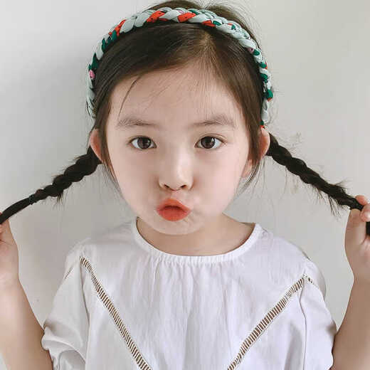 Tang Funi fabric twist hairband for girls, no harm to the headband, teeth, anti-slip, hair press, little girl, children's hairpin, headband, hair accessory, pink