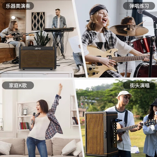 JOYO Guitar Singing Speaker AC40S Outdoor Roadshow Indoor Live Broadcast Internal Recording of Karaoke Charging Bluetooth Speaker AC20S Bluetooth Charging Speaker Black Power 20W