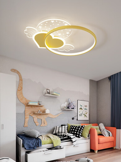 Weibo Children's Room Lamp Creative Personalized Bedroom Lamp Nordic Internet Celebrity Love Warm Romantic Boy and Girl Room LED Lamp Pink A Model 45CM Three Colors