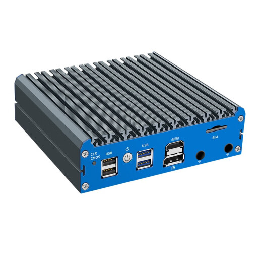 倍控G48 N5105多网口四核软路由嵌入式工业电脑物联网主机X86开发板准系统4G通信SIM卡槽n6210 16G内存+256G固态 G48蓝色面板-N5105四网卡i226