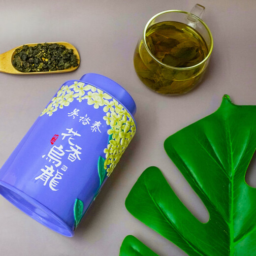 吴裕泰桂花乌龙茶铁观音茶叶浓香型新茶花果茶冷泡高山铁观音 桂花乌龙茶60g*1罐