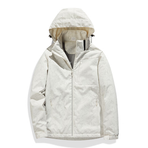 BRELRMON Abrigo de terciopelo cortavientos para hombres y mujeres de una sola capa otoño e invierno a prueba de viento cálido suave caparazón ropa de trabajo chaqueta coreana para exteriores 9930S-2 Ginkgo White-Mujer Camuflaje M