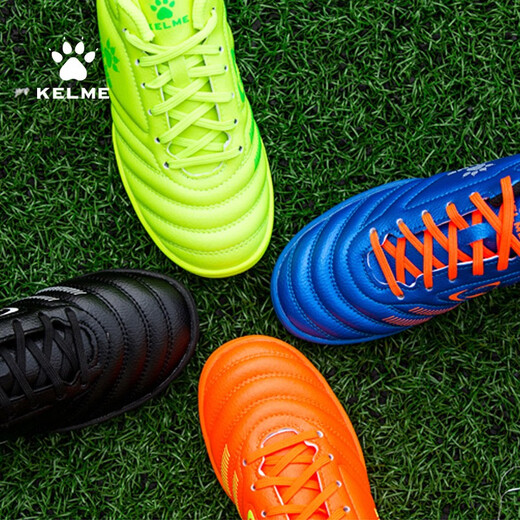 KELME football shoes men's game TF broken spike sneakers students breathable non-slip sneakers black 38