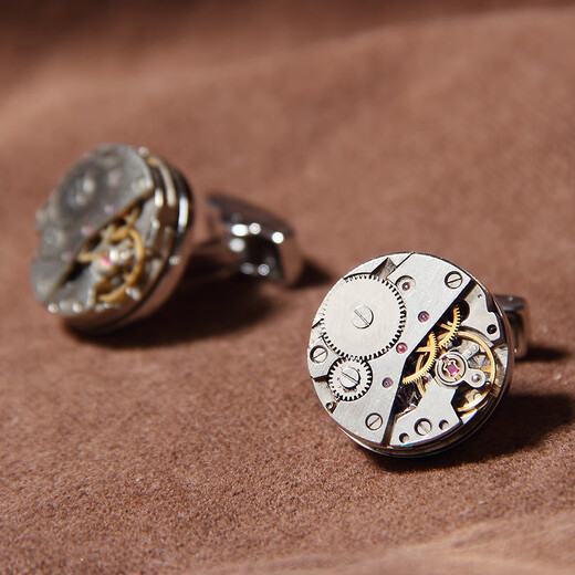 WILLIAM MILTON mechanical gear French shirt cufflinks light luxury custom sleeve nails men's birthday gifts Customized please take a photo
