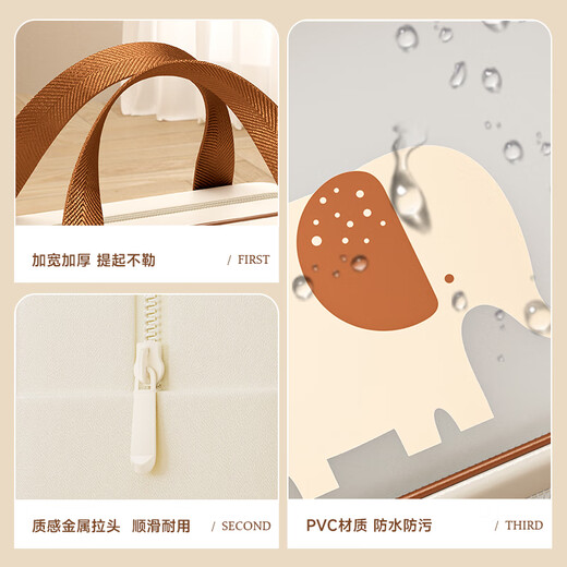 Baicaoyuan Toiletries Bag Makeup Toiletries Storage Bag Portable Dry and Wet Separation Toiletries Bag Large Capacity Thickened Travel Waterproof Elephant Small Single Layer - Portable Toiletries Bag