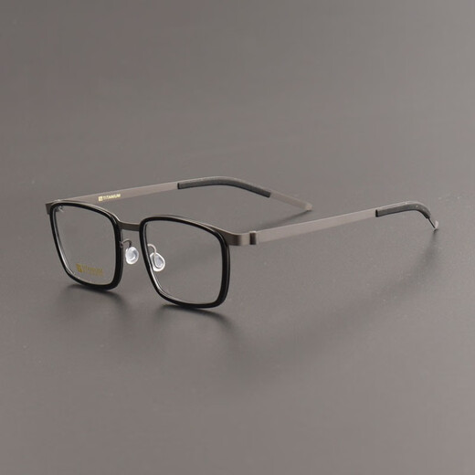 
Linde same 9711 pure titanium ultralight glasses for men's business fashion and casual can be equipped with anti-blue light and anti-fog myopia glasses, deep leopard print color, frame, 1.74 anti-blue light lens