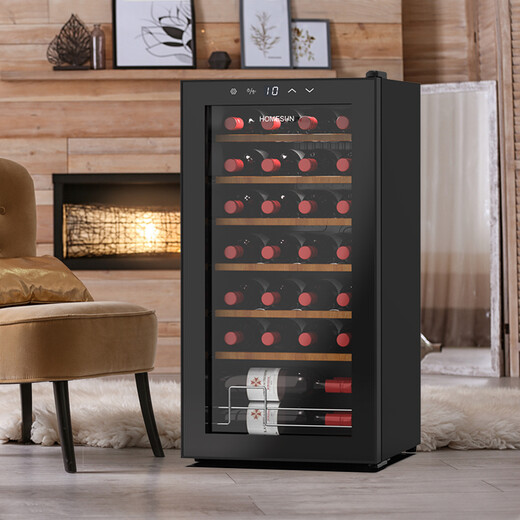 HOMESUN red wine cabinet constant temperature embedded wine cabinet constant temperature wine cabinet home constant temperature and humidity living room constant temperature wine cabinet small cigar cabinet tobacco and wine tea cabinet 28-pack constant temperature (40% customer choice) 28 bottles