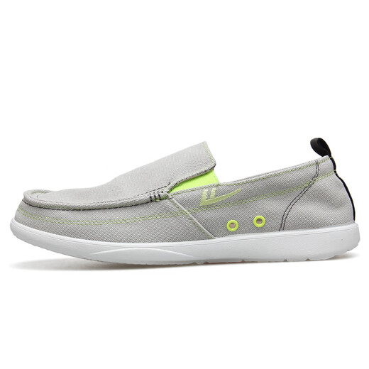 
Huili Yishou Driving Shoes Soft Sole Anti-Slip Men's Shoes Flat Sole Casual Shoes Sleeve Canvas Shoes Light Gray 43/Standard Size