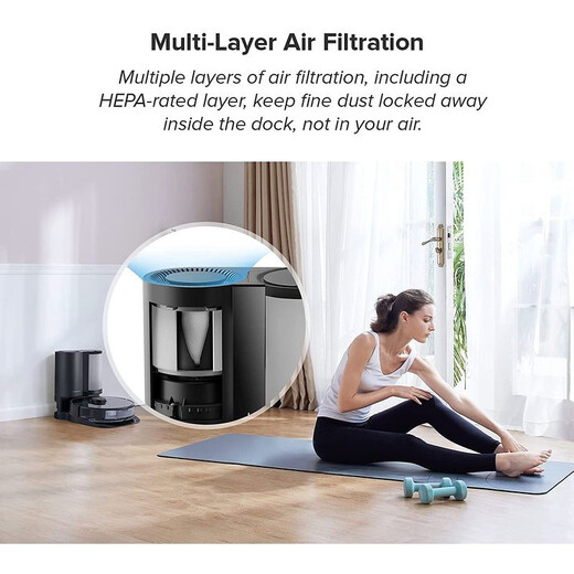 Roborock S7+ sweeping robot and sonic mop with self-empty base, automatic lifting mop, ultrasonic carpet detection, white