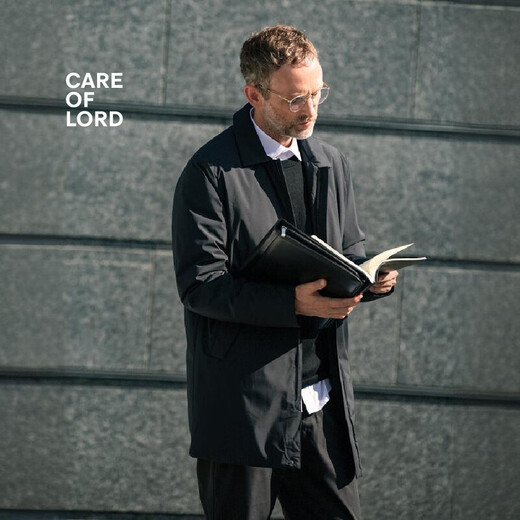 CARE OF LORD Navigator Series Gold Label Primaloft Men's Autumn and Winter Lapel Mid-Length Commuting Cotton Jacket 8633 Classic Black XL