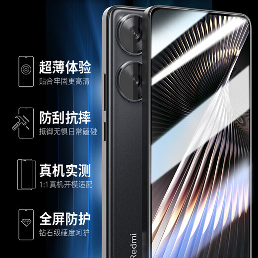 ESCASE [shell film set] suitable for Redmi Turbo4 mobile phone case Xiaomi Redmi turbo4 protective case with tempered film full-inclusive anti-fall ultra-thin series soft shell/transparent