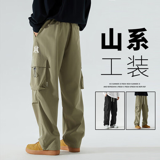 ARNTARE山系潮牌工装裤男秋冬季户外阔腿加绒休闲裤束脚机能风伞兵裤子男 6227摩卡（NE01） M （推荐体重105-135斤）