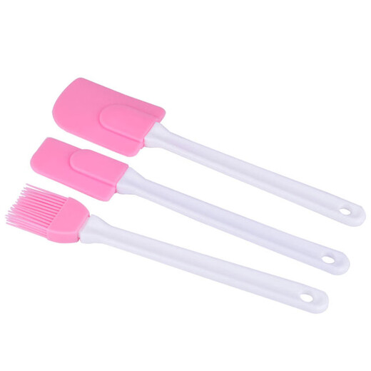 Mumuxia silicone oil brush scraper food oil brush pancake brush barbecue seasoning brush food supplement baking tool three-piece set