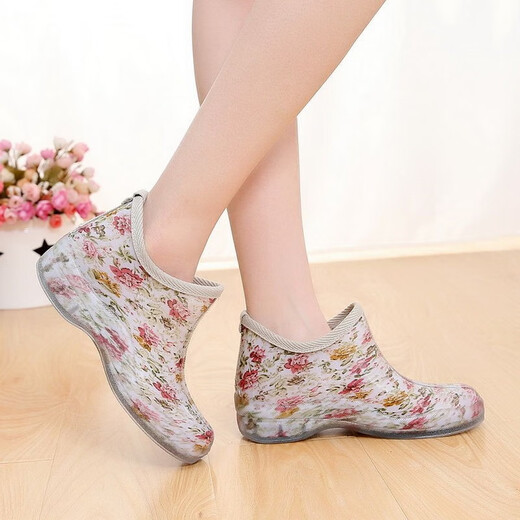Fan'an versión coreana de botas de lluvia de gelatina de la gelatina botas de agua cortas para mujeres zapatos solo zapatos de agua zapatos de goma botas de lluvia sin desliz