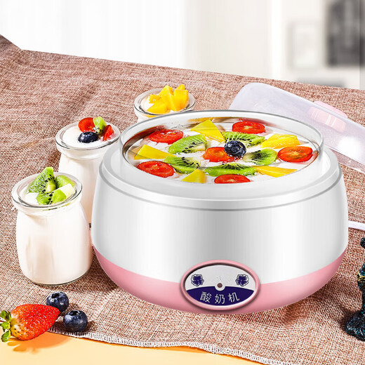 Quqiwu Joghurtmaschine für die Heimverwendung Vollautomatischer Multifunktions -Mini High Borosilicate Glass Gallenblase hausgemachter fermentierter Reiswein warmes Wasser Spezialversion - Doppelheizung (Glas Innenkorb