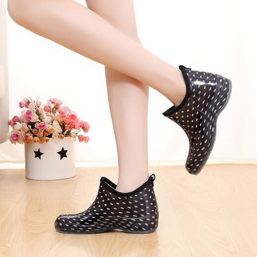 Fan'an versión coreana de botas de lluvia de gelatina de la gelatina botas de agua cortas para mujeres zapatos solo zapatos de agua zapatos de goma botas de lluvia sin desliz