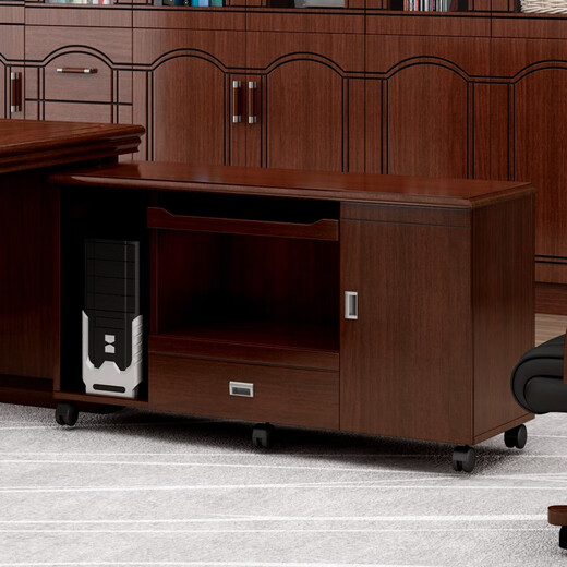 KESENGE office boss desk president desk simple modern boss desk new Chinese style desk supervisor desk office desk and chair combination 2.2 meters table + double side cabinets