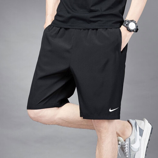 耐克（NIKE）健身短裤男裤 25夏季新款足球快干透气运动跑步训练裤休闲五分裤 DV9858-010/梭织干爽 L (175/80A)