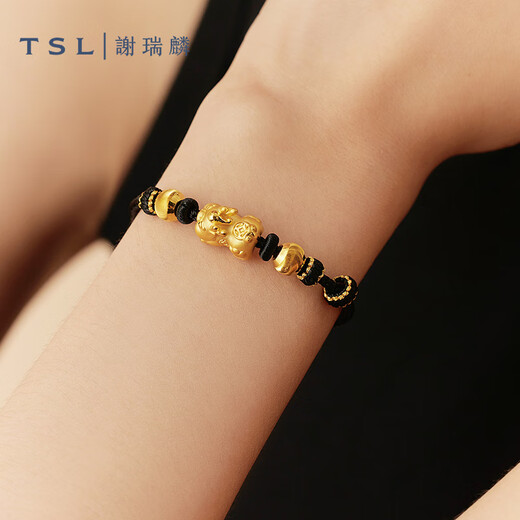 
Xie Ruilin (TSL) gold cute pet Pixiu transport jewelry 3D hard gold hand jewelry XJ698-YQ719 Valentine's Day XJ698 (about 0.7g)