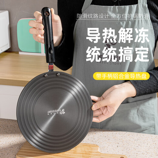 ZNYEI Japanese household kitchen artifact energy-saving heat transfer plate enamel enamel glass pot heat transfer plate anti-burn black pot bottom pad enamel heat transfer plate