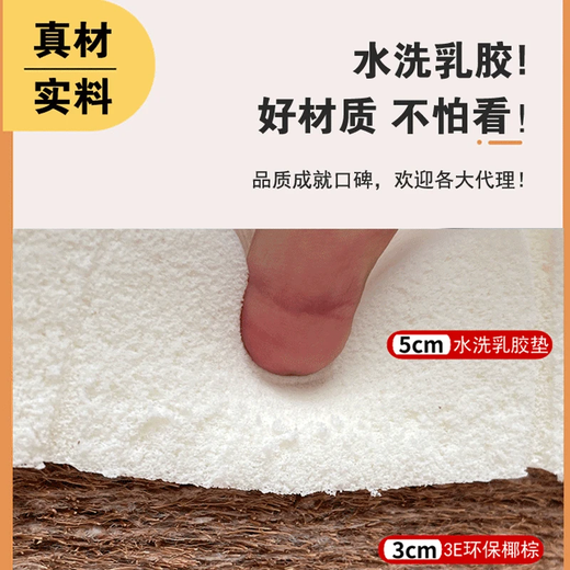 Dunhui exports Japanese quality folding bed for home use, office lunch break bed storage folding bed, hotel extra bed, blue gray multi-layered coconut palm mat, width 80, length 200cm