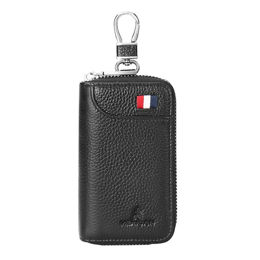 Scarecrow Key Bag Men's Card Holder Two-in-One Large Capacity Cowhide Car Compact Multi-Function Coin Purse 2023 New Black