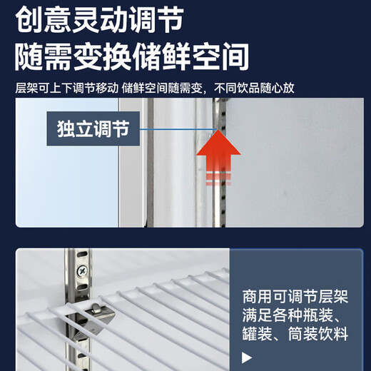 荣事达（Royalstar）展示柜冷藏柜大容量商用饮料柜啤酒超市商超保鲜立式冷藏柜直冷风冷玻璃门陈列柜冰柜展示柜 【728升】双门下机白色【直冷】
