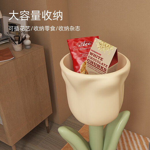 First sight of Nordic tulip floor-standing ornament vase in the living room next to the TV cabinet Internet celebrity small fresh opening gift flower pot Tulip floor-standing storage vase