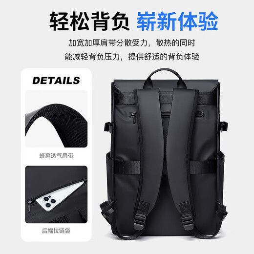 POLO backpack men's travel backpack men's 15.6/16-inch computer bag business trip flip bag lightweight school bag