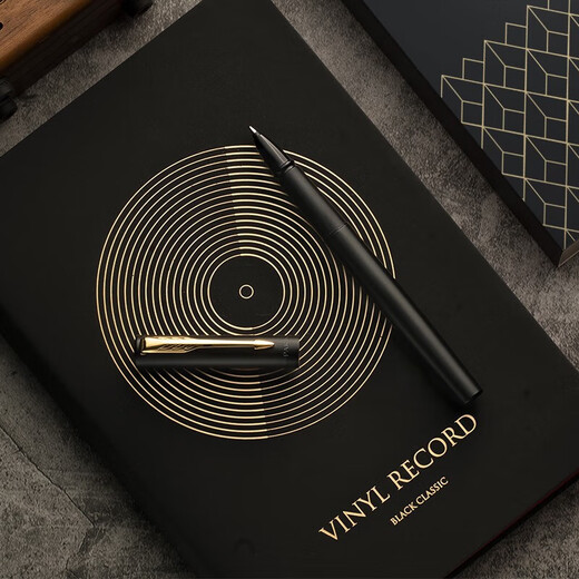 派克（PARKER）生日礼物宝珠笔圆珠笔高端威雅商务套装送礼免费定制刻字毕业礼品伴手礼上岸礼物练字笔纪念品礼物 威雅XL经典黑金夹宝珠笔+笔芯礼盒