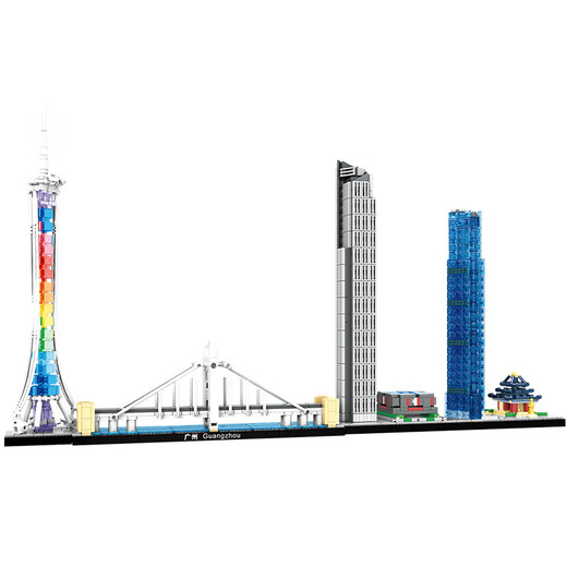 辉烈兼容乐高地标城市天际线广州塔上海高楼大厦街景建筑拼装积木玩具 都市-新加坡829颗粒 狮