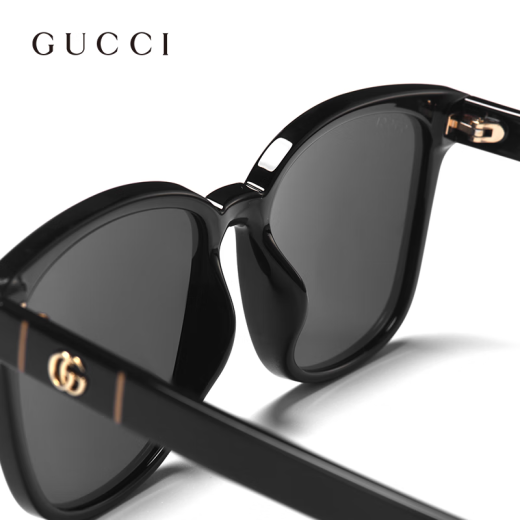 
Gucci (GUCCI) square frame slimming glasses Gucci sunglasses women driving sun protection sunglasses men luxury glasses Gift GG0637SK-001 black