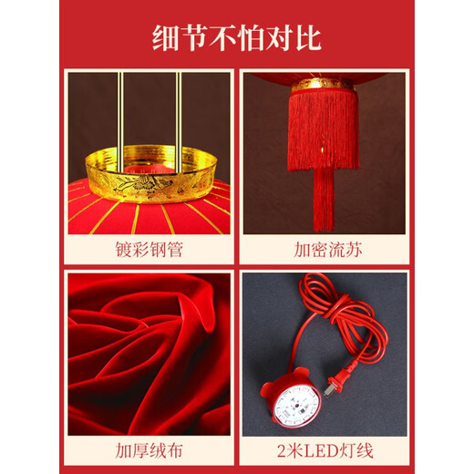 创京懿选乔迁灯笼免插电2024乔迁之喜大红灯笼入宅搬上梁 12023入宅大吉+电池感光灯
