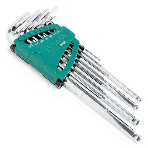 SATA 12-piece inch extra long ball head hexagonal wrench set 09102