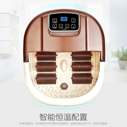 约克 泡脚桶恒温足浴盆全自动按摩加热泡脚盆洗脚盆高深桶电动足浴桶洗脚桶泡脚器中老人足疗洗脚按摩盆 升级6大滚轮豪华款+足浴药【家用经济款】