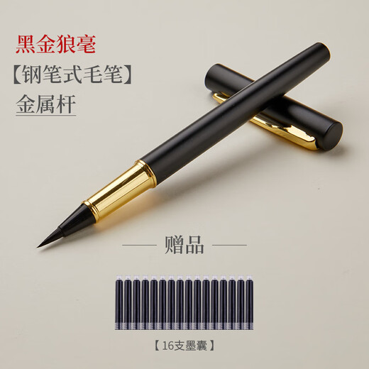 Liupintang fountain pen-style soft-pen calligraphy practice pen with ink refillable for beginners, entry-level copybook for adults, soft-headed langhao portable scripture copying pen, free 16 ink bags