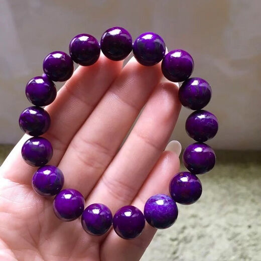 Tiansi Shukulai Steinarmband für Männer und Frauen Kirschblütenpulver Alte Mine Suji Rohes Steinkristallarmband SN9859 8mm Old Mine Purple Shu Drei Kreise