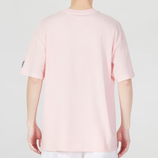 Nike (Nike) Kurzärärmiges T-Shirt für Herren Sommersportwear Lose Baumwolldruck, gelegentlich gestapelte gestickte, leichte halbärmelige Top FB9804-686 Pink XL