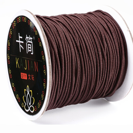 Venus silk elastic bracelet rope Buddha bead thread DIY crystal bracelet thread Wenwan Buddha bead string thread elastic thread elastic band through the beads Brown 1.0 Cardigan cored thread