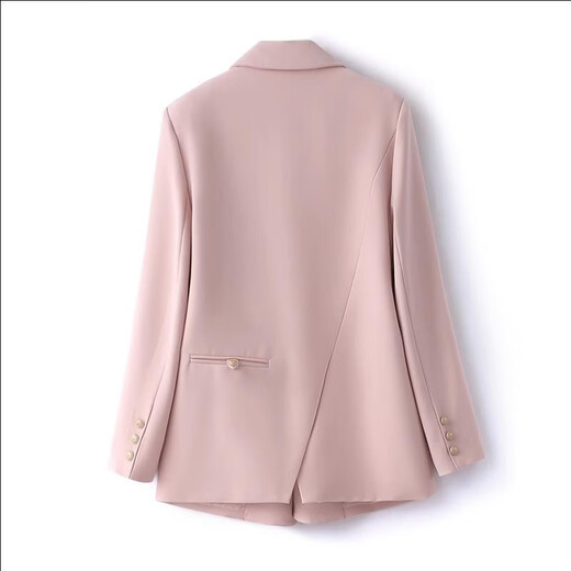 Guixuge casual small suit jacket for women 2023 spring and autumn new Korean style loose short suit women's business top black L (110-125Jin Jin equals 0.5kg)