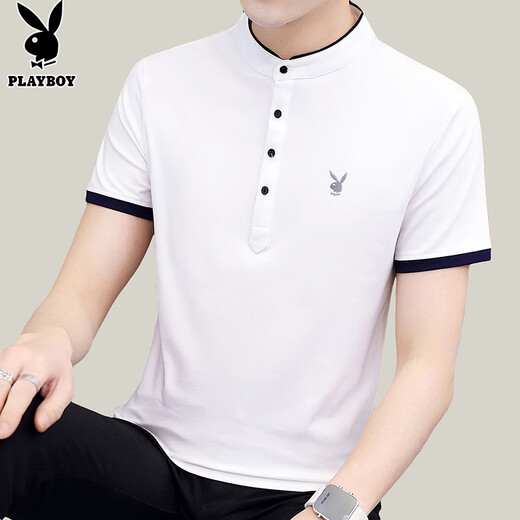 Playboy (PLAYBOY) short-sleeved T-shirt men's 2025 summer men's loose trendy bottoming shirt casual Korean men's T-shirt tops