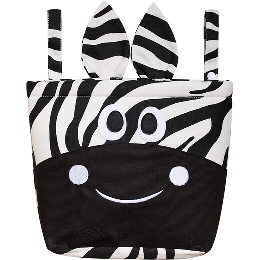 Yusenyi Crib Zaun Hanging Bag Kinder am Nachtbett Aufbewahrungskorb Hängende Beutel Dreidimensional geschnittene Wickeltasche Süßes Zebragürtel wurde in Schwarz geändert