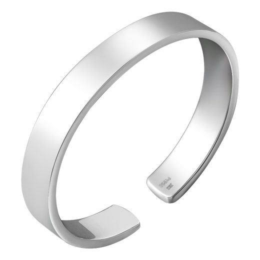 Shengshi Qiyuan pt950 platinum bracelet for women, new platinum bracelet for men and women, platinum plain ring glossy open bracelet, concubine bracelet 28-30g/pt950 platinum glossy bracelet