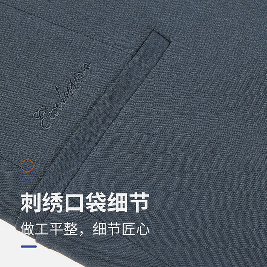 Shanshan suit men's four-season business casual suit and trousers two-piece set easy-care slim jacket top men's gray blue 2XL 185/100A(52)