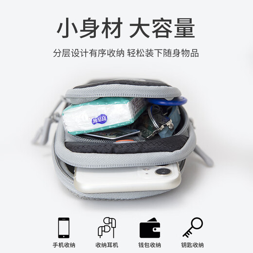 Li-Ning Cycling Sports Arm Bag Running Wristband Bag for Mobile Phone Bag Outdoor Fitness Morning and Night Running Marathon Arm Bag for Men and Women Classic Black