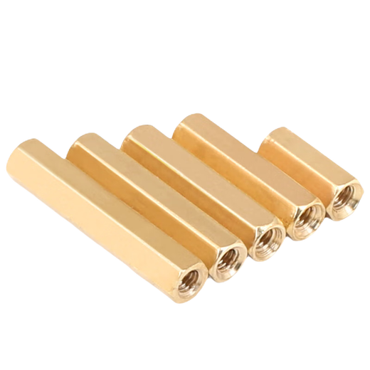 Bingneng brass isolation column copper hexagonal two-way copper column lengthened computer chassis motherboard support column through hole long nut mm M4*6 30 pcs