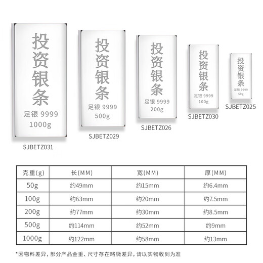 Bank of China Billion Gold Pure Silver 9999 Pure Silver Investment Silver Bar Silver Brick Silver Ingot Silver Nugget Broken Silver Collection Stored Value for Holiday Gifts 50g Official Authentic One-item One-Certificate