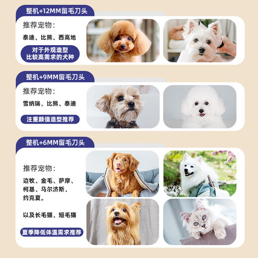 L&W BROS. dog shaver, pet store-specific, non-stuck, hair-retaining 12mm high-power electric hair trimmer