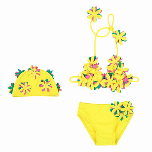 
Jingga children's clothing cotton baby swimsuit for girls one and a half years old children's swimsuit for girls one-piece Strawberry bikini One size 4# (25-30Jin [Jin equals 0.5 kg])